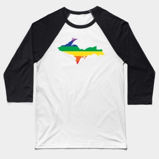 Upper Peninsula Rainbow LGBTQ Gay Pride Baseball T-Shirt